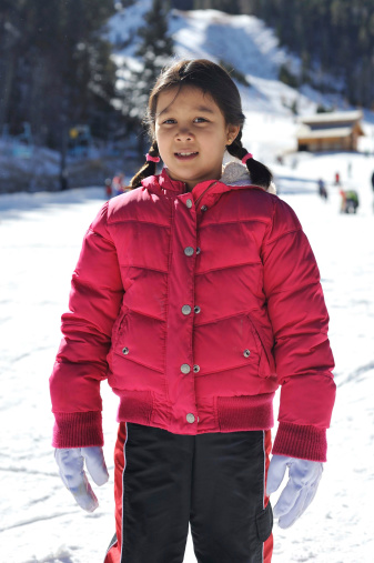 Little girl at the ki slopes