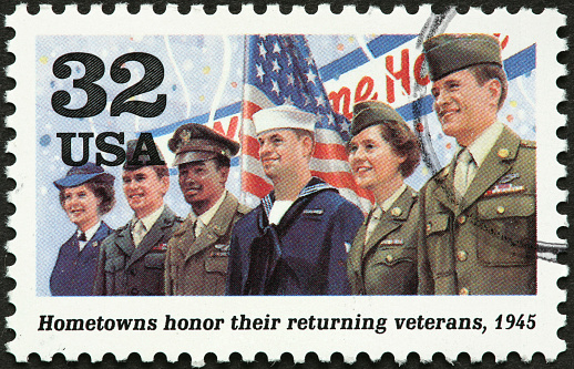 US world war II veterans honored at wars end.
