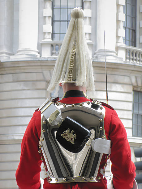 istock Household Cavalry  on sentry duty, rearview.. 182358712