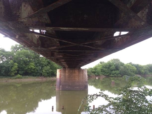 Under Manhattan Rail Bridge, an Old Train Bridge in Manhattan, Kansas