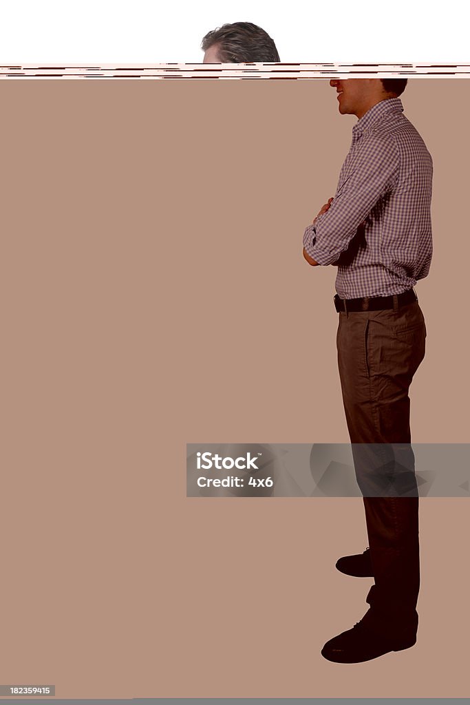 Isolierte business-Mann-Seitenansicht - Lizenzfrei Arme verschränkt Stock-Foto
