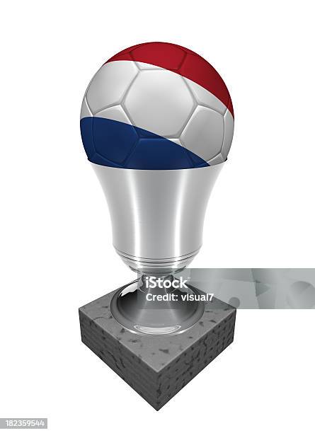 Holandês Bola De Futebol Em Uma Taça - Fotografias de stock e mais imagens de Bandeira - Bandeira, Bandeira da Holanda, Bola de Futebol