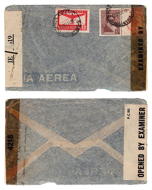 istock Censor-opened envelope from Argentina to USA, 1943 182359561