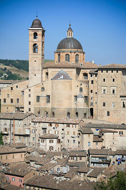 istock Cathedral and Urbino cityscape, Marche Italy 182360292