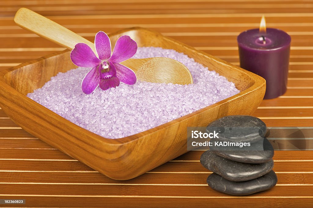 Lavendel, Badesalze - Lizenzfrei Aromatherapie Stock-Foto