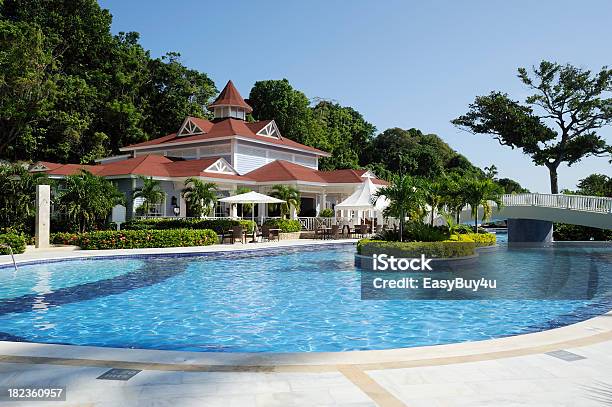 Foto de Piscina e mais fotos de stock de Acampamento de Férias - Acampamento de Férias, Ajardinado, Azul