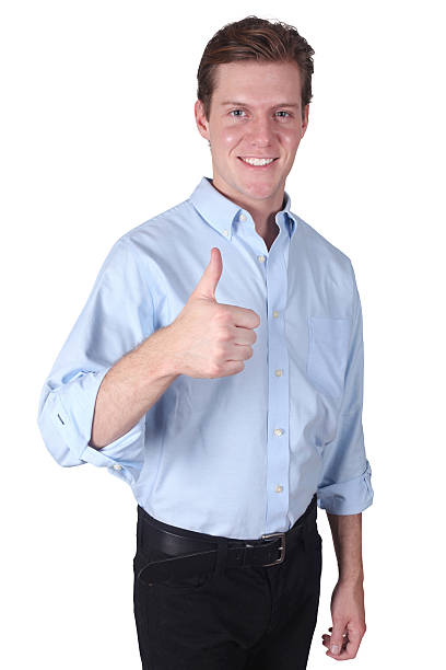 istock Isolated businessman giving thumbs up 182360980