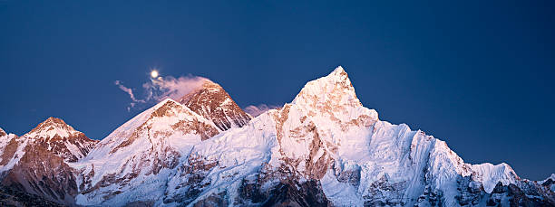 istock Mount Everest, Lhotse and Nuptse from Kala Patthar panoramic view 182361514