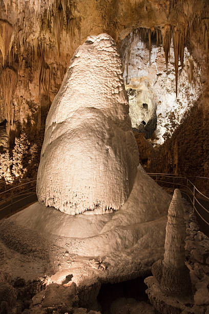 Carlsbad Caverns National Park ”Crystal Springs Dome” aACrystal Springs DomeaA stalagmite formation in the Big Room in Carlsbad Caverns National Park carlsbad texas stock pictures, royalty-free photos & images
