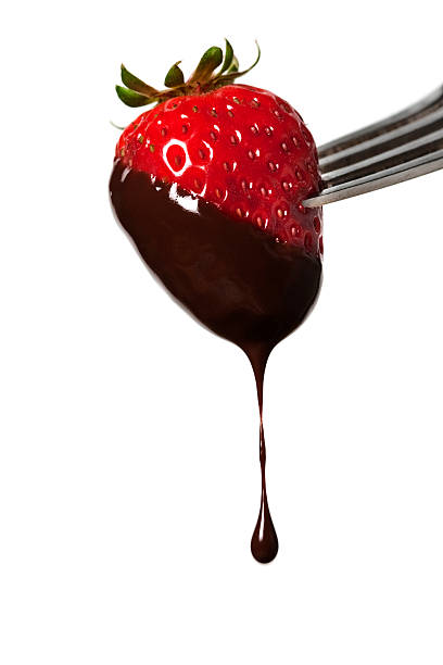 Chocolate dipped strawberry stock photo