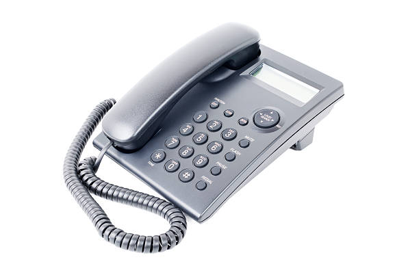 istock Black Business Telephone Isolated on a White Background 182362303