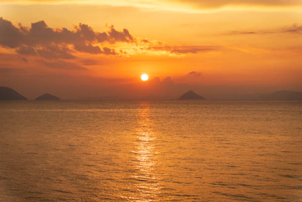 Sunset seen from Takamatsu Port
