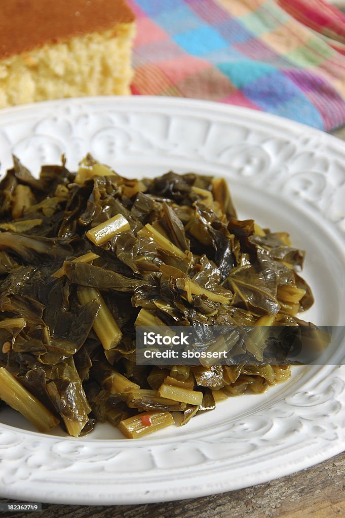 Sur de hoja de col rizada - Foto de stock de Hoja de col rizada libre de derechos