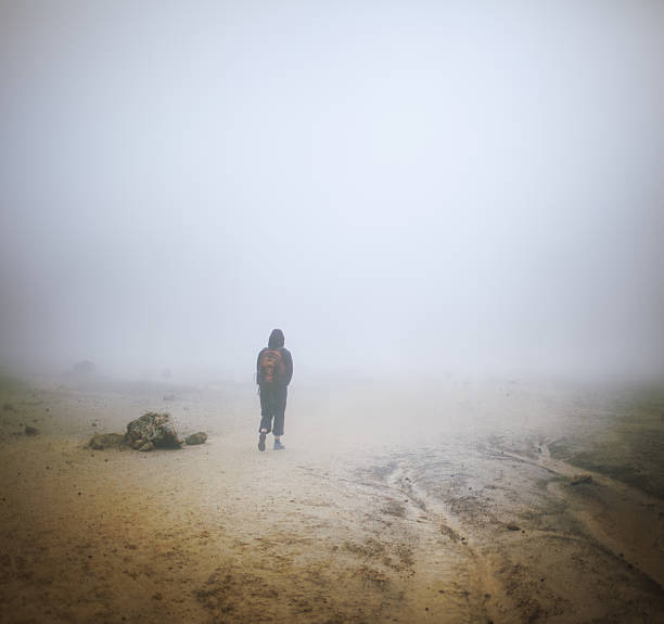 istock Tongariro Crossing series - in the mist 182362798