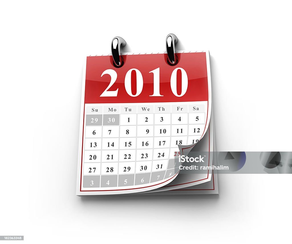 Calendario - Foto de stock de 2010 libre de derechos