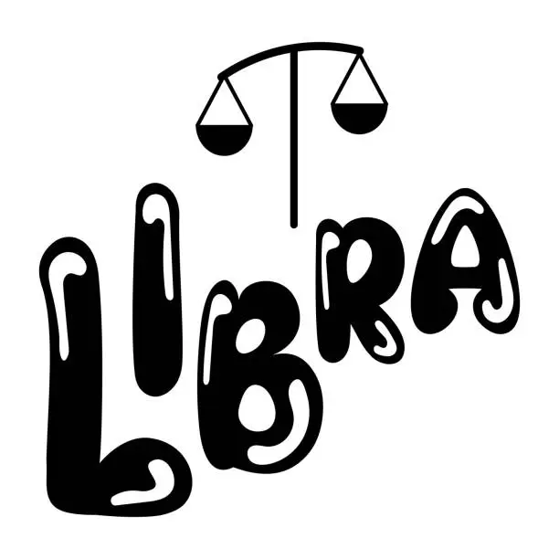 Vector illustration of Libra Sign
