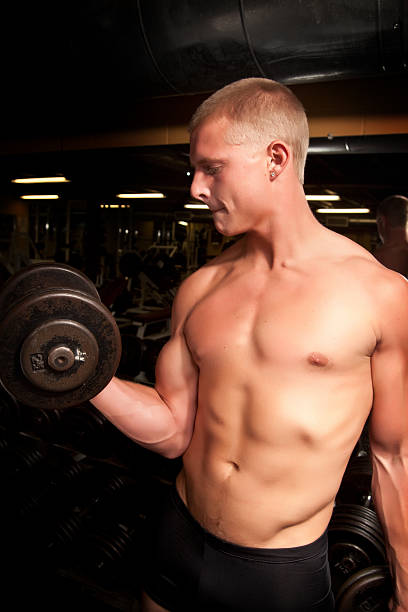 Muscular man stock photo