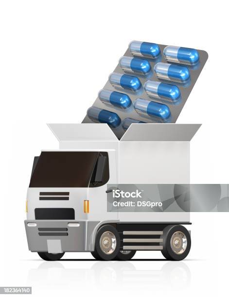 Farmacia Di Spedizione - Fotografie stock e altre immagini di Trasporto-merci - Trasporto-merci, Pillola, Affari