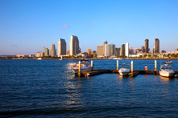 istock Late afternoon sunshine on San Diego skyscrapers 182364148