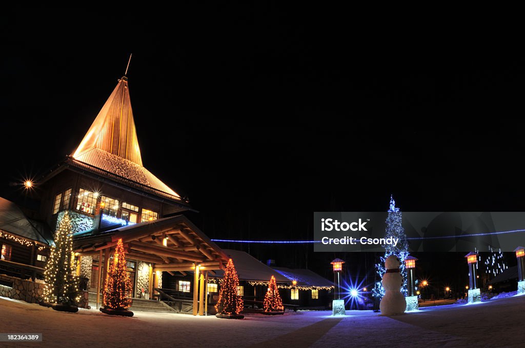 Weihnachten die Stadt - Lizenzfrei Rovaniemi Stock-Foto