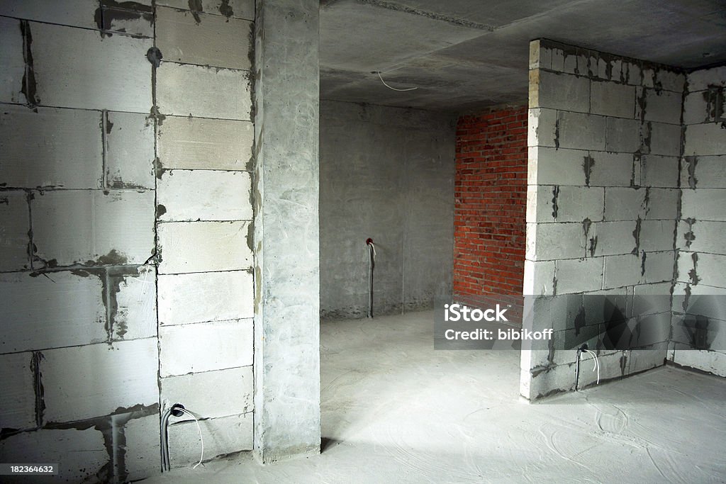 Chambre d'un appartement maison de nouvelle construction - Photo de Chantier de construction libre de droits