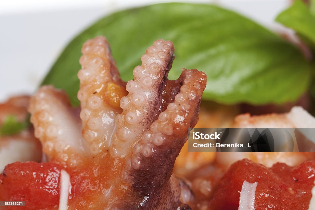 Salada de frutos do mar - Foto de stock de Alface royalty-free