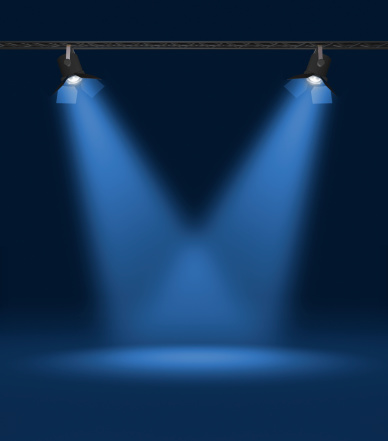 Blue spotlight (free space on the center for your object/product/logo...)Different Spotlight colors available: