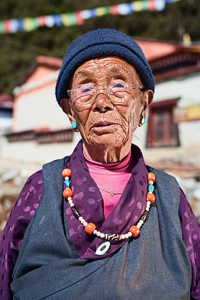 istock Old nepali woman 182366717