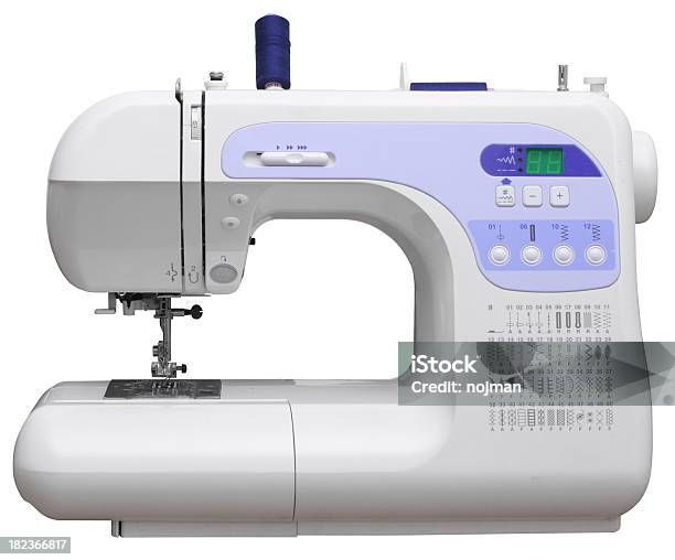 Sewing Machine Stock Photo - Download Image Now - Sewing Machine, Cut Out, Machinery