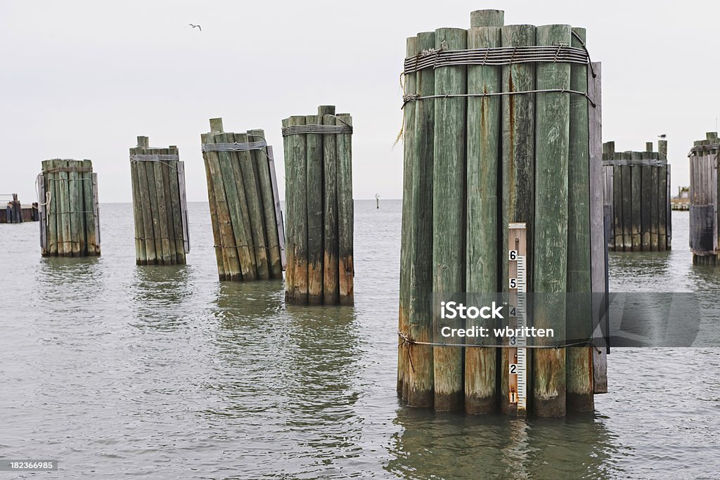 Pilings рядом с паромной переправы - С�токовые фото Без людей роялти-фри