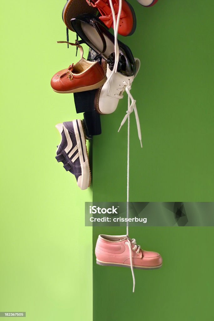Kinder-Schuh - Lizenzfrei Grün Stock-Foto