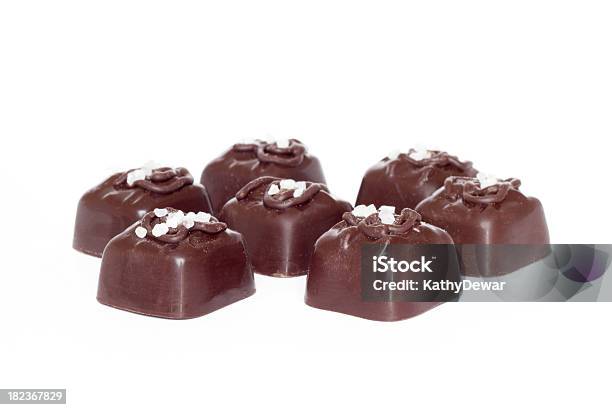 Chocolate Covered Caramels Sprinkled With Sea Salt Stock Photo - Download Image Now - Caramel, Chocolate, Salt - Seasoning