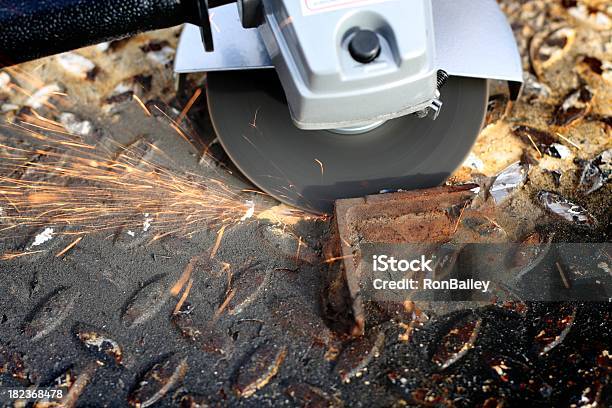 Cutting A Weld Stock Photo - Download Image Now - Blurred Motion, Bright, Building - Activity