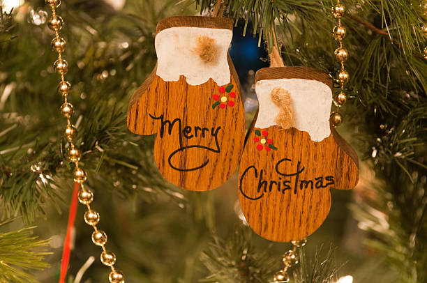 Merry Christmas decorations stock photo