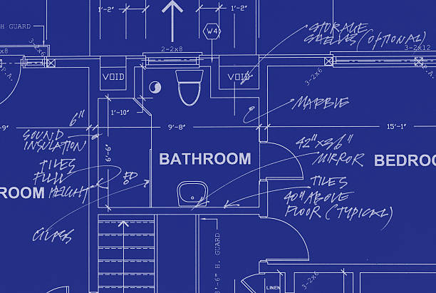 blueprints vector art illustration