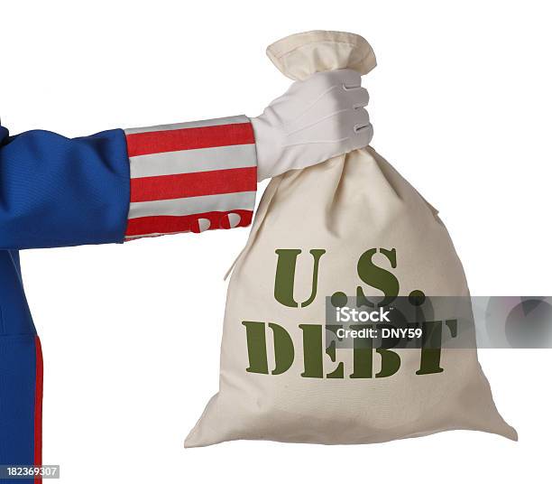 The Us Debt Stock Photo - Download Image Now - Abundance, Bag, Banking