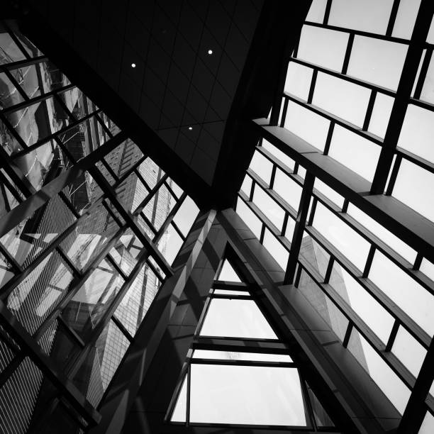 Abstract modern architecture of the building at The Exchange TRX