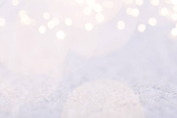 istock Christmas winter background with snow and flares 1823695394