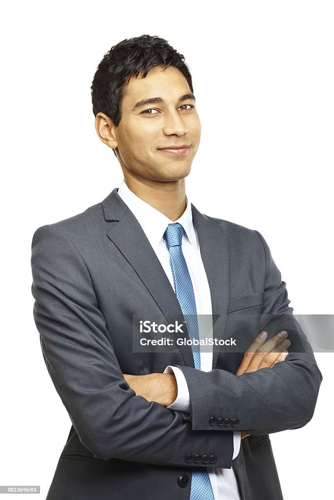 Portrait of a smiling young businessman Portrait of a smiling young businessman over white background 20-24 Years Stock Photo