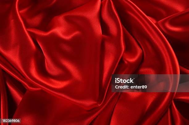 Foto de Fundo De Cetim Vermelho e mais fotos de stock de Cetim - Cetim, Vermelho, Material Têxtil