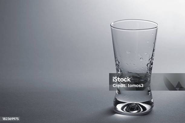 Empty Vodka Glass Stock Photo - Download Image Now - Alcohol - Drink, Black And White, Drink