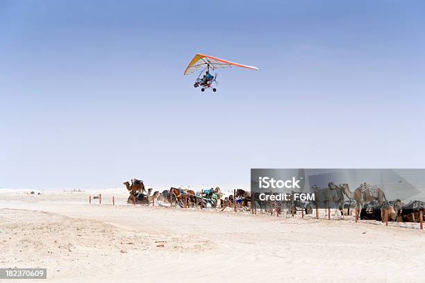 Microlight Over Sahara Stock Photo - Download Image Now - Adventure, Air Vehicle, Airplane