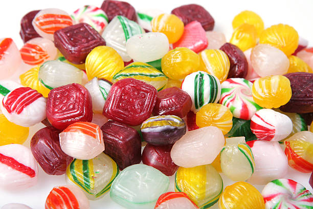 눈깔사탕 - hard candy candy old fashioned stack 뉴스 사진 이미지