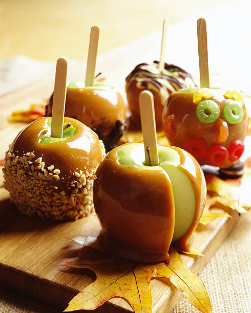 Candy apples stock photo