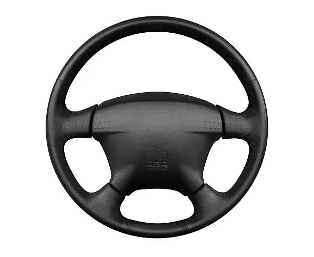 "Leather car steering wheel, isolated on whiteRelated Images:"
