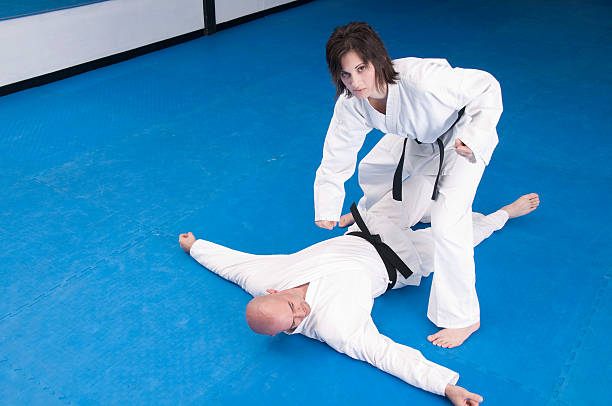 istock Karate Man and Woman 182371570