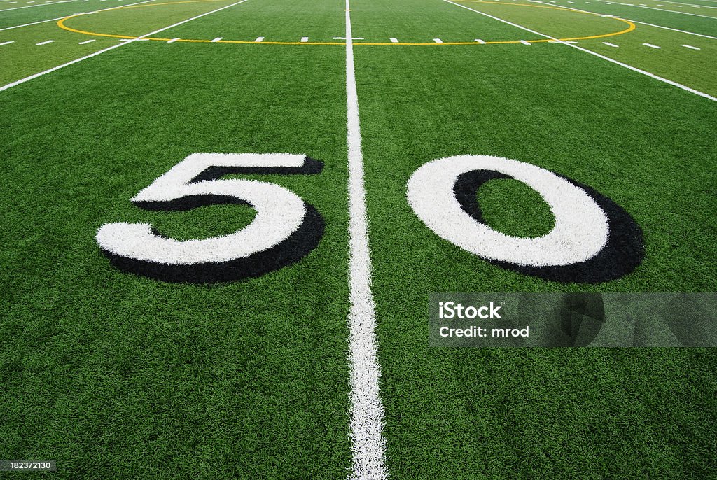 Fifty Yard Line - Lizenzfrei Farbbild Stock-Foto