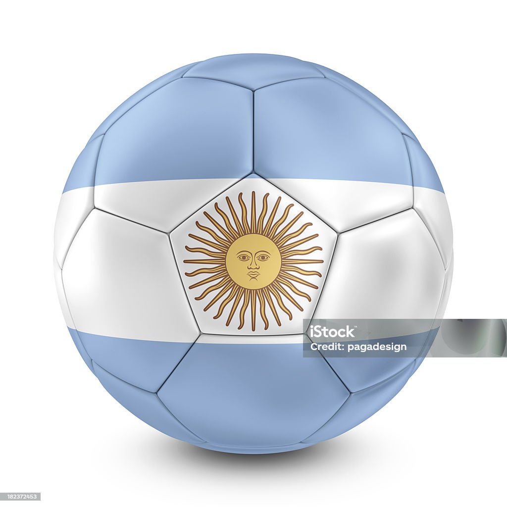 Bandiera dell'Argentina di football - Foto stock royalty-free di Argentina - America del Sud