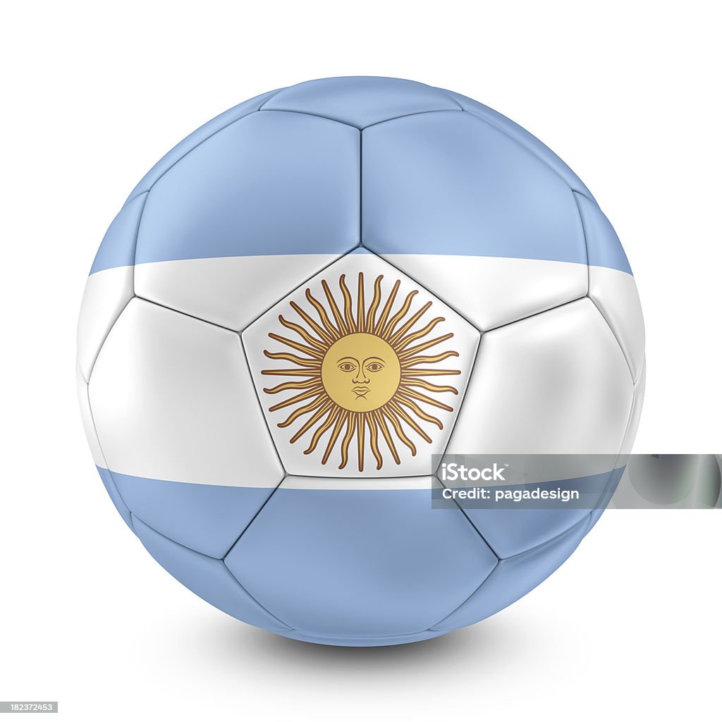 Bandeira Argentina com bola de futebol americano - Royalty-free Argentina Foto de stock