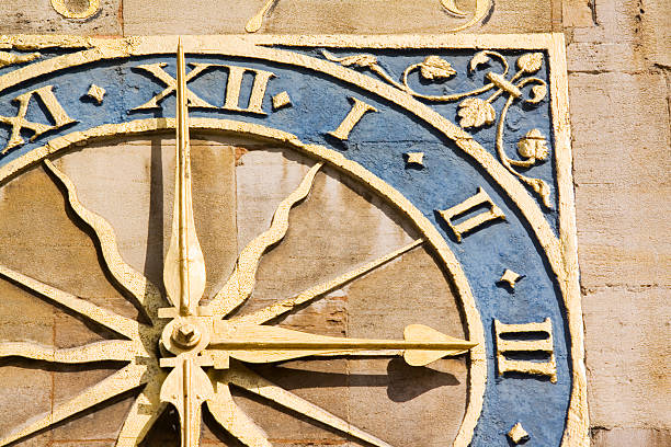 St Marys Church Clock Cambridge "In the centre of Cambridge, on Kingaas Parade, stands the Church of St Mary the Great, or as known locally, Great St Maryaas. The significance of the clock to Cambridge University, as shown here, known as The University Clock is that clock bells chime the Cambridge Chimes. The Cambridge Chimes were written in 1793 by the Reverend Dr Joseph Jowett. They were later renamed the Westminster Chimes after being copied for Big Ben, on the clock tower of the Houses of Parliament.  The church also figures in the legislation of the University, in that University Officers must live within 20 miles of Great St Mary's, and undergraduates within three miles." marys stock pictures, royalty-free photos & images